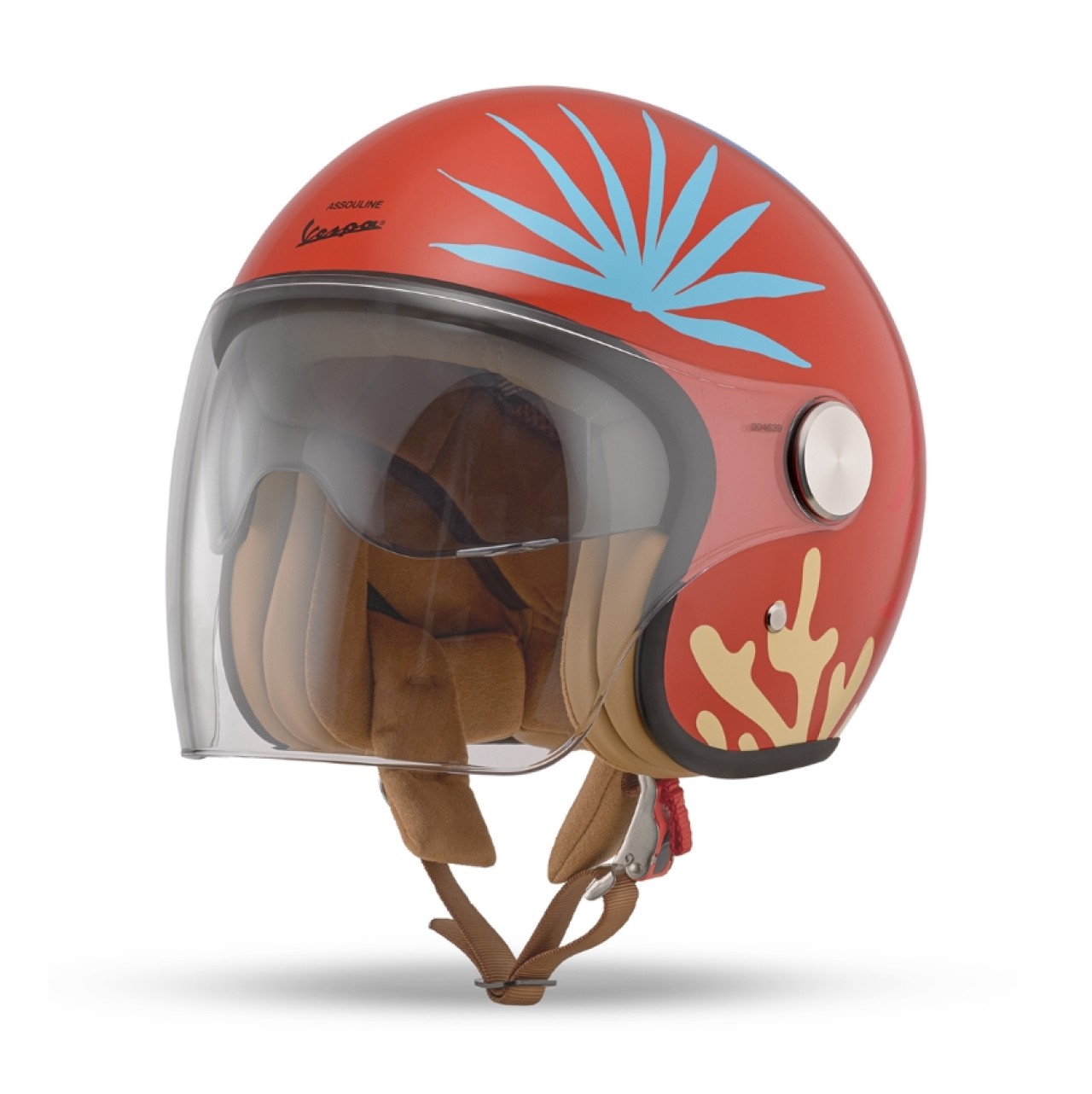 Vespa Assouline 80th Anniversary Jet Helmet, Glossy Red