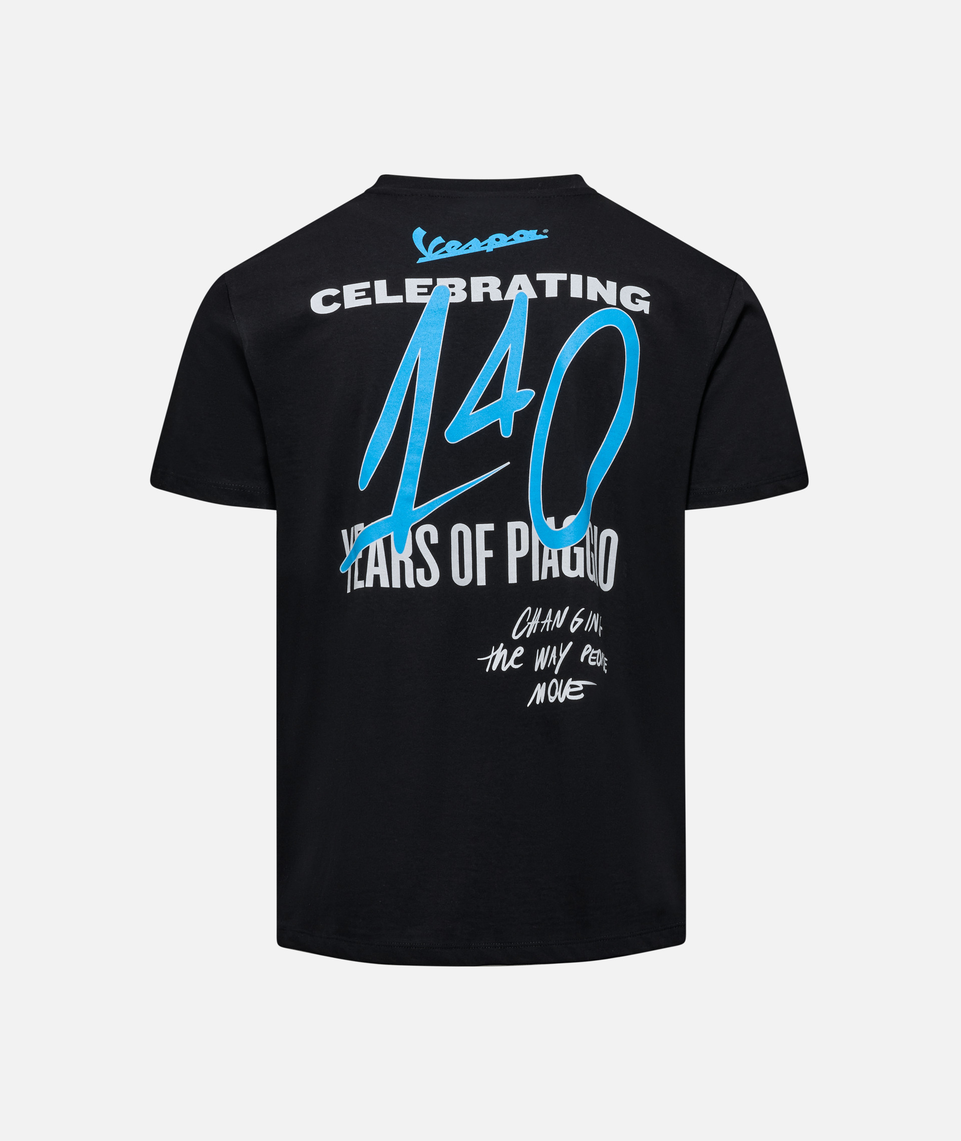 Vespa T-shirt "140 years Piaggio" black blue