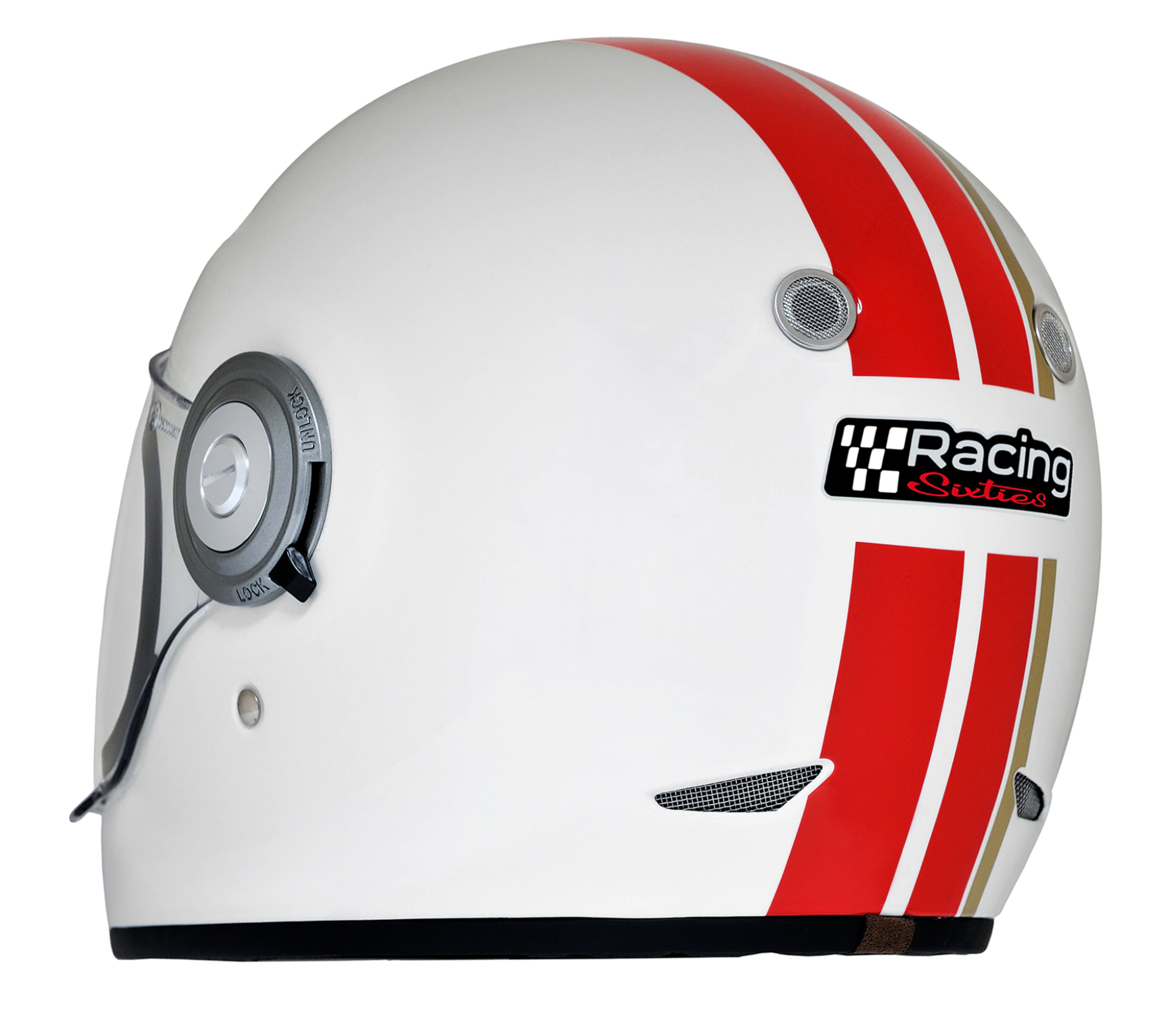 Vespa full face helmet Racing Sixties 60s red / white