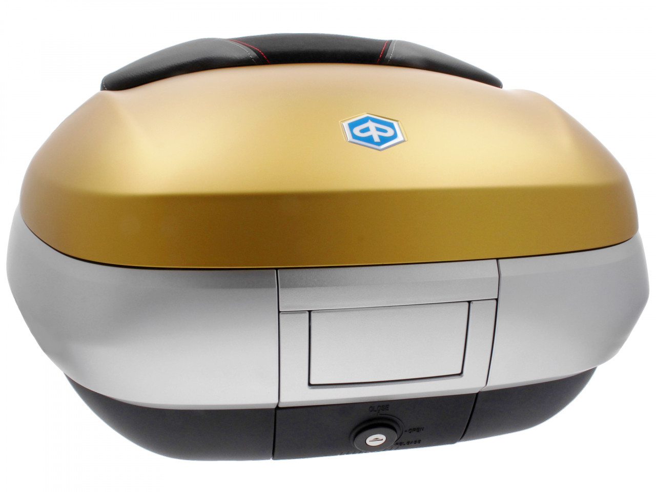 Top Case 50 l, (LE_gold matt) incl. back cushion for Piaggio MP3 500 Sport Advance HPE