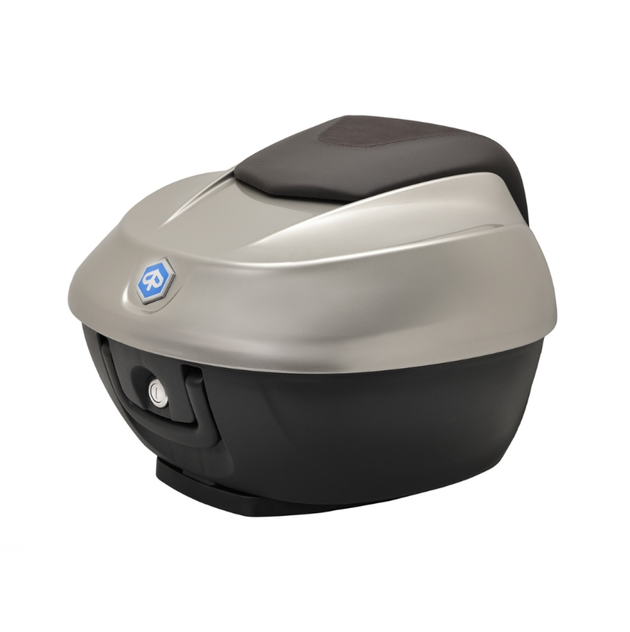 Top Case Kit 36 l. Gray Cloud G04 Original Piaggio for Beverly HPE (incl. mounting plate)
