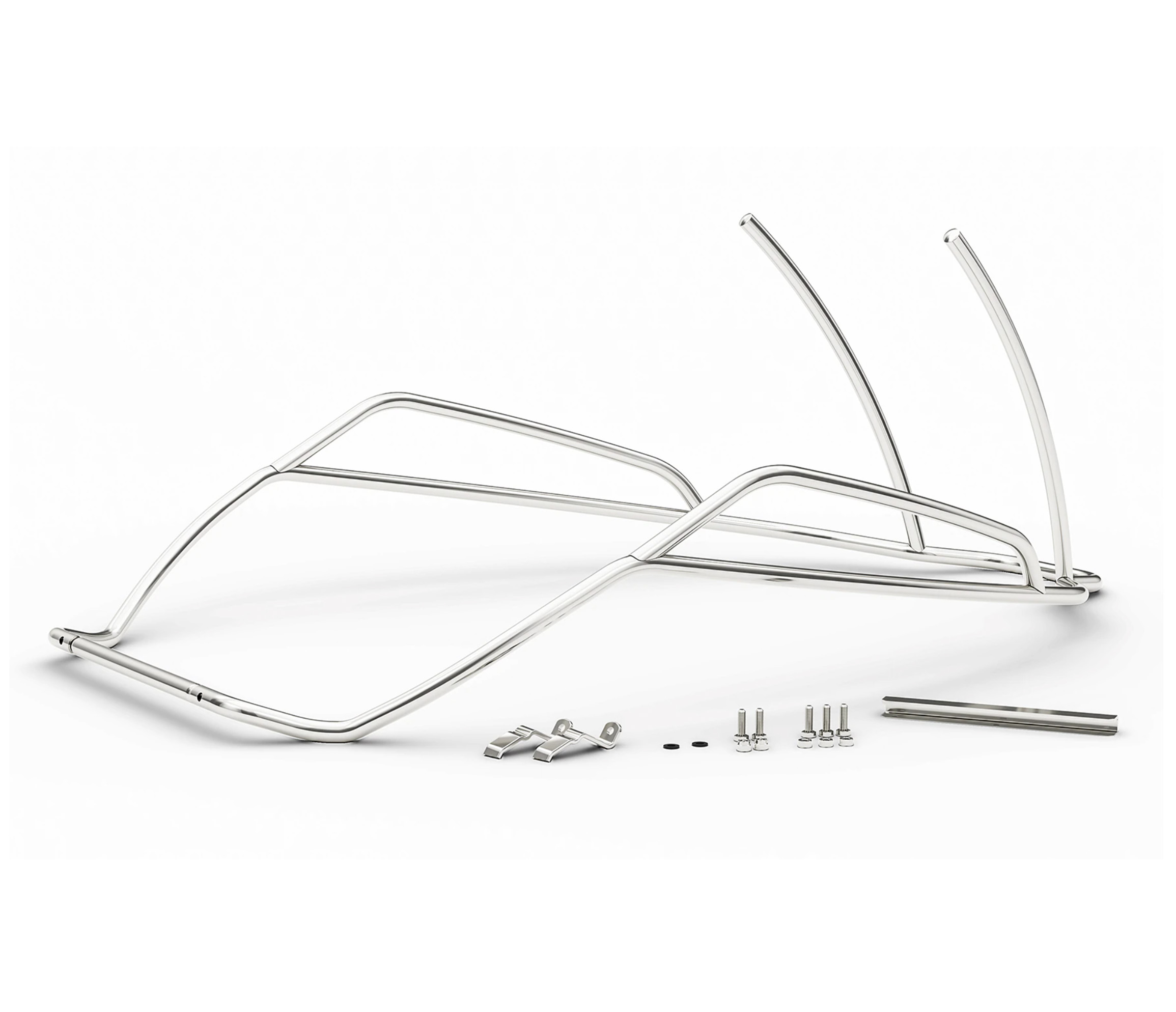 Crash bar rear, chrome for Vespa GTS, GTV, GTS Super