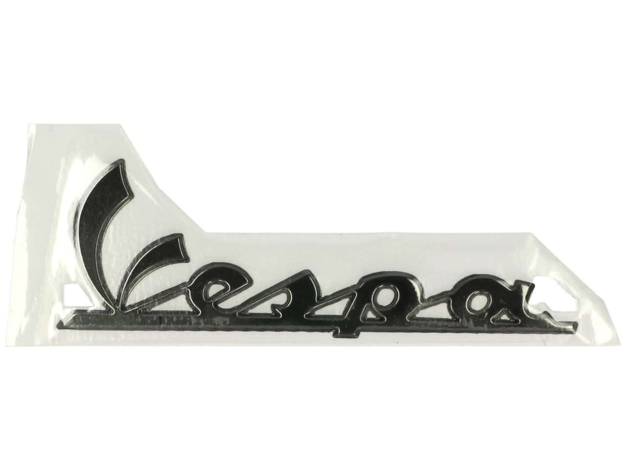 Lettering "Vespa" leg shield front - black/anthracite glossy