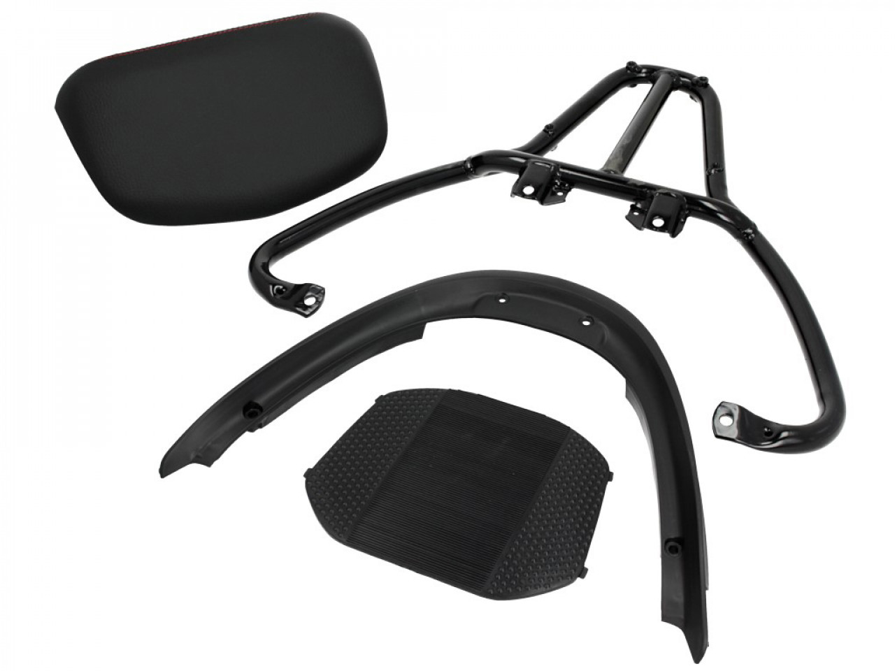 Top Case Kit (incl. retaining plate), 37 l, gray for Piaggio MP3 125 / 300 / Sport HPE