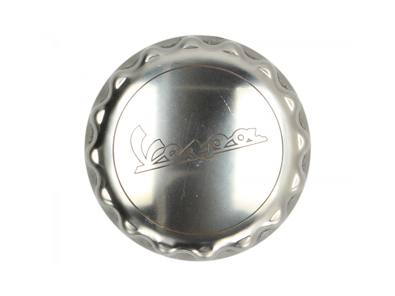 Gas cap, aluminum, with lettering Vespa - Original Piaggio