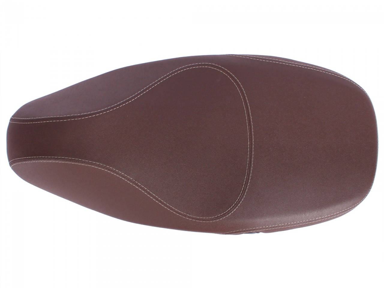 Original Vespa seat bench for Vespa Primavera in brown with white stitching