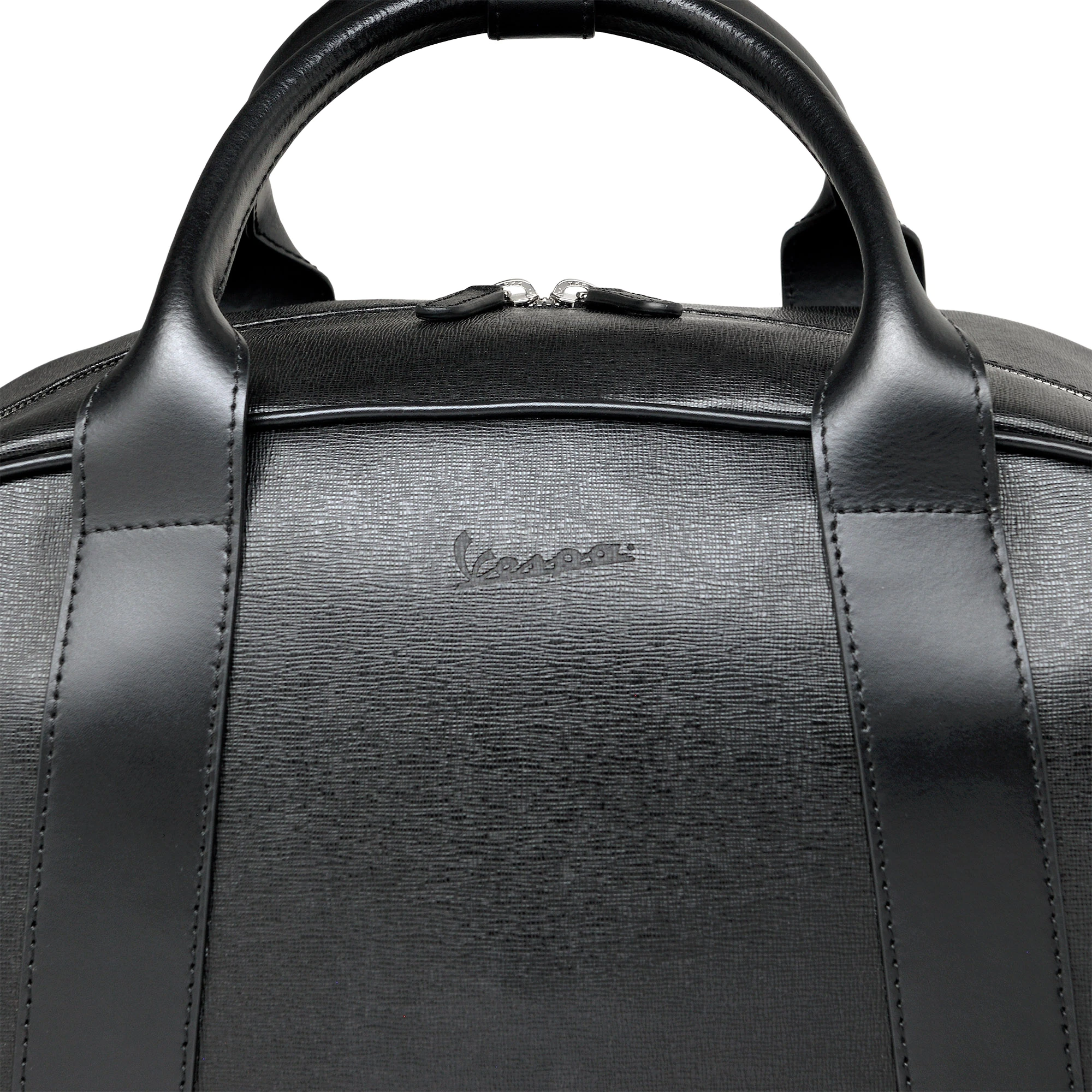 Original Vespa rear leather bag for GTS - black