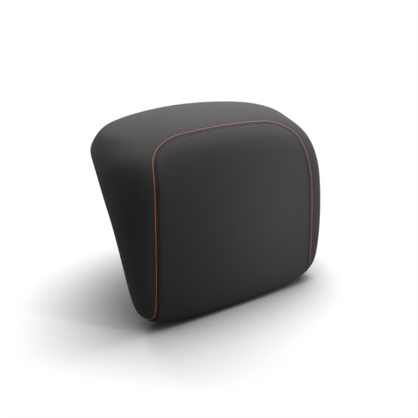 Original backrest for Vespa GTS/GTV top case - black, orange stitching