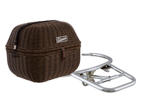 Luggage basket Kit Classic for Vespa GTS/​GTV/GT60 125-300ccm, dark brown