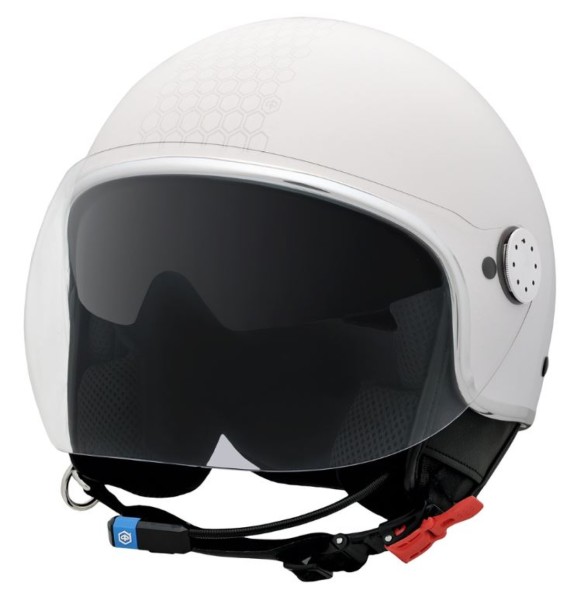 Piaggio PFJ Mirror jet helmet white