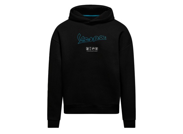 Vespa hoodie black DEC collection