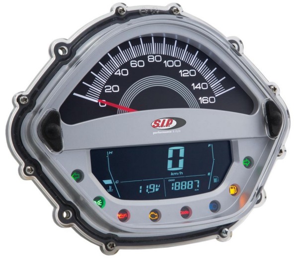 Rev counter/speedometer for Vespa GTS/​GTS Super 125-300ccm ('14-'16), silver