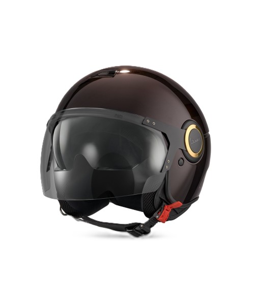 Vespa Demi Jet 946 Horse Open-Face Helmet, Glossy Brown