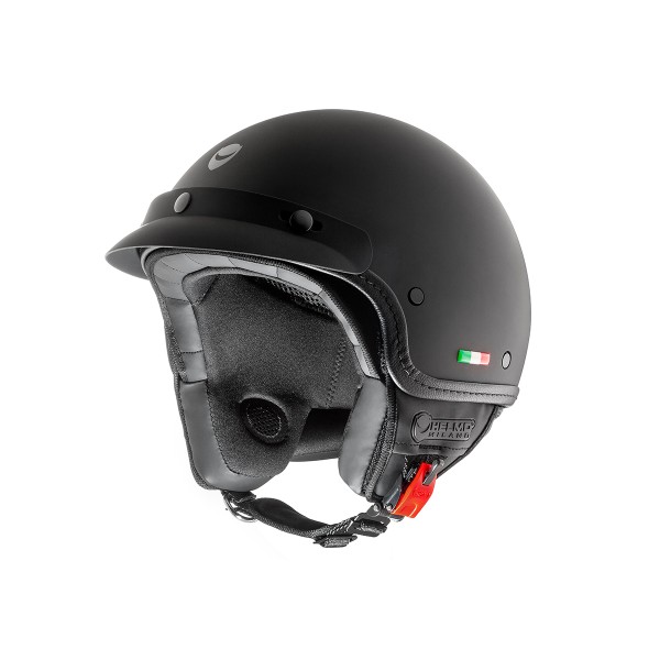Helmo Milano jet helmet, FuoriPorta, black, matt