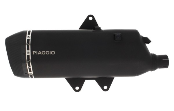 Slip-on silencer stainless steel black for Piaggio MP3 HPE 400