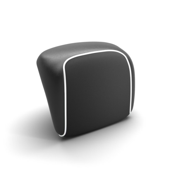 Original backrest for Vespa GTS/GTV top case - black, white piping