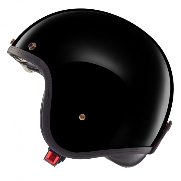 Helmo Milano jet helmet, Audace, black, shiny