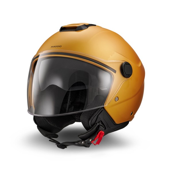 Piaggio Demi Jet UL01 Open-Face Helmet, Matte Yellow