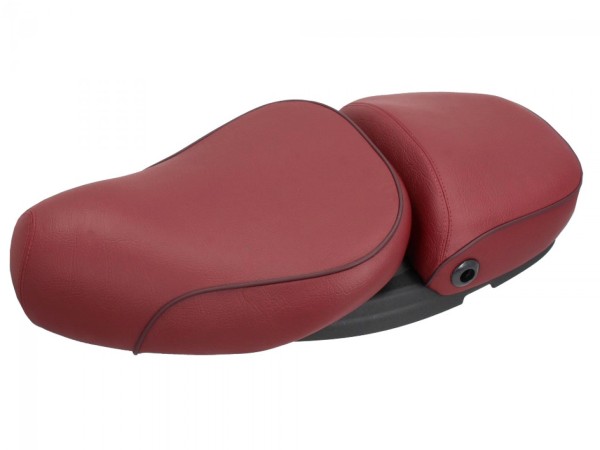 Vespa 2-seater real leather bench red for LX 50-150cc Touring, ET2/ET4 /LX/LXV/S 50-150ccm-