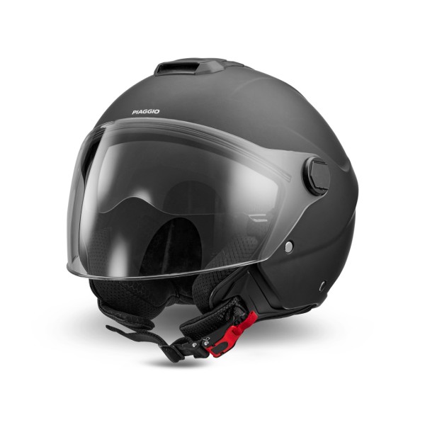 Piaggio Demi Jet UL01 Matte Black Open-Face Helmet