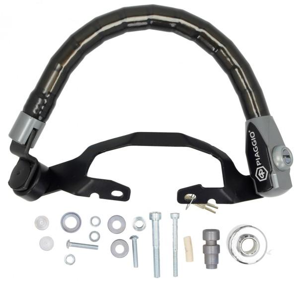 Anti-theft device (seat - handlebar) standard for Piaggio Beverly HPE 300 / 310 / 400